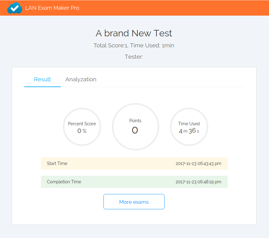 Take LAN Exam Maker exam on PC